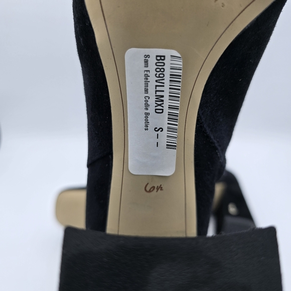 Sam Edelman Codie Booties, Black Suede, Women's Size 6.5 - Picture 10 of 12